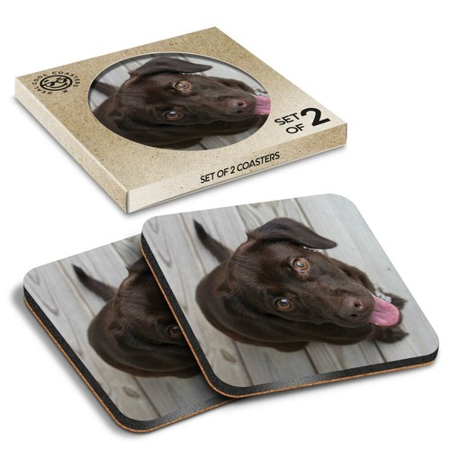 Boxed square coasters - boxed,