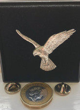 FALCON BIRD REAL PEWTER PIN