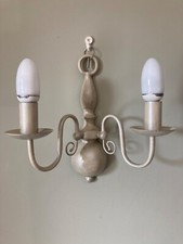 Two Laura Ashley beige Wall Lights