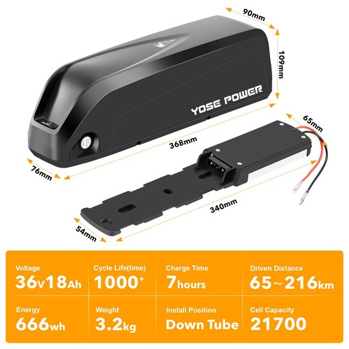 36v18ah downtube battery - 36v18ah,