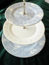Vintage Laura Ashley Swan Design Cake Stand - Very Rare