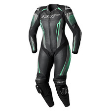 RST Tractech Evo 5 CE Ladies Leather Motorcycle Motorbike Suit - Black / Aqua /