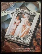 Godinger Silver Plated Satin Rose Wedding Album For 100 4x6 Photos