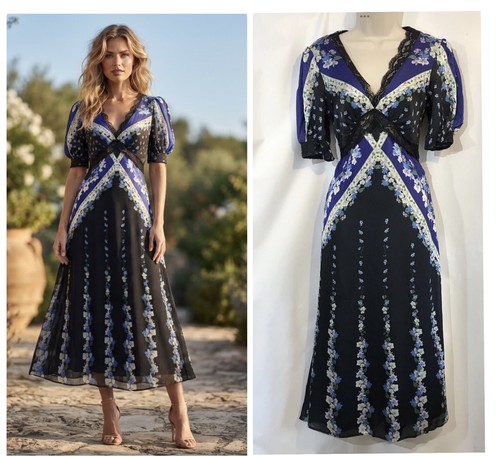 Lipsy midi dress blue black - lipsy,