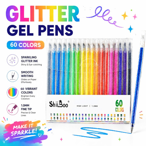 Colors glitter gel pens - colors,