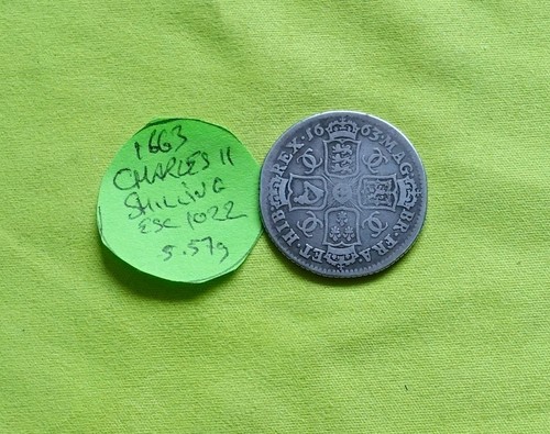 1663 silver shilling - 1663,