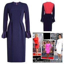 Roksanda Dress Navy Pink