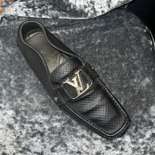 Rare Louis Vuitton Men's Monte Carlo Green Suede Damier Loafer 8.5 repaired  