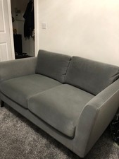 2Seater Sofa Wood Frame Linen