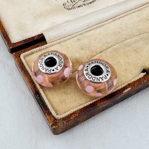 Pandora pink flowers murano - pink,