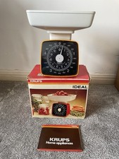 Vintage Krups Retro Orange Kitchen Scales With Box