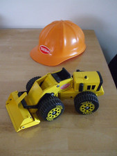 Vintage Tonka Toy Mini Loader, 1970s and plastic Tonka Hat