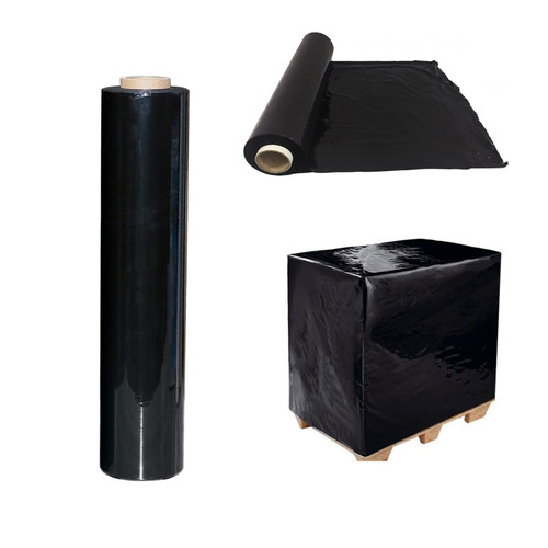 Black pallet wrap 400mm 250m - black,