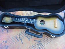 Solid Wood vintage 1970's Ukulele & Hard Case - Aquila Strings - Wooden Pegs