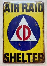 AIR RAID SHELTER METAL SIGN