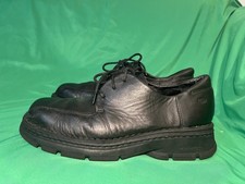 SKETCHERS Comfort Walk Black Leather Oxford Chunky Shoes Men’s UK 12 EU 47.5Wide