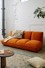 Orange Ligne Roset Togo Style three seater modular Sofa Bed
