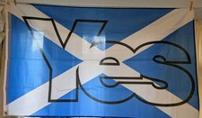 Yes Scotland Pro Independence Saltire Flag 5 ft X 3 ft with eyelets 
