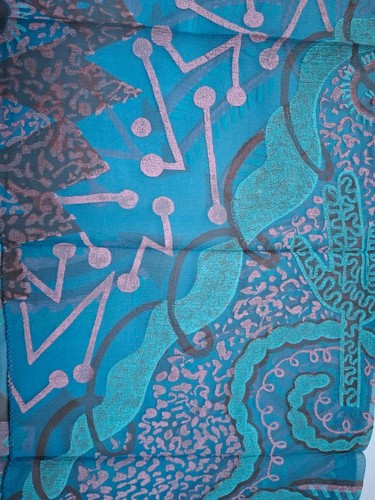 Zandra rhodes blue chiffon - zandra,