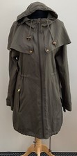 Denim & Co green Parka In A Pocket Size XS hooded womens