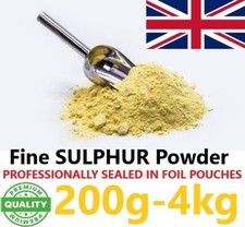 Sulphur Powder Flowers of Sulphur 99.9% PURE Garden Soil, SOAP 20g-8kg FREE P&P