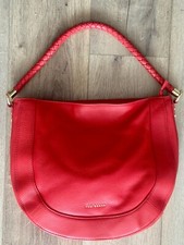 TED BAKER Scarlet Red PARINNA Handbag Plaited Handle