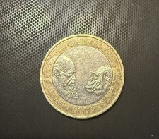 Minting error - Charles Darwin 2009 Two £2 Pound Coin UK Coins - Man And Monkey