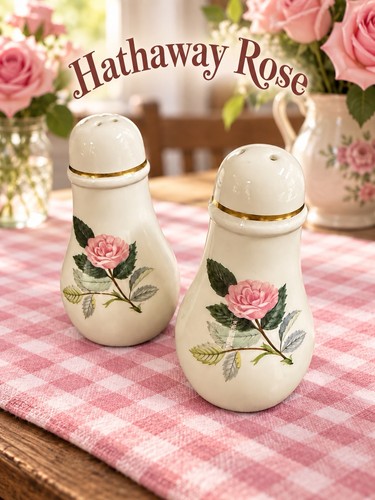 Wedgwood hathaway rose - rose., cruet