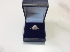 9ct gold ladies diamond ring size O