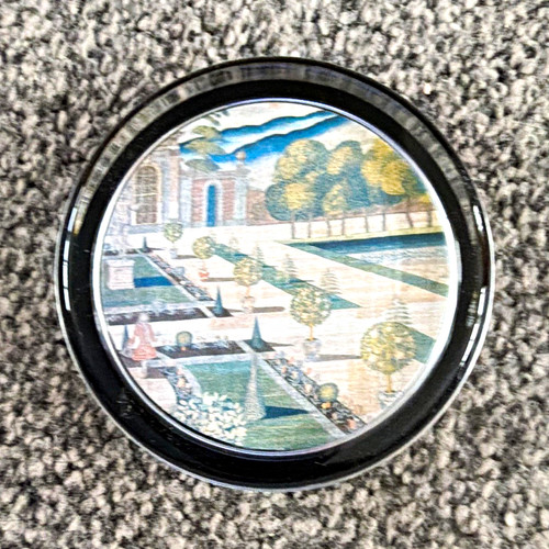 Round glass paperweight - round,