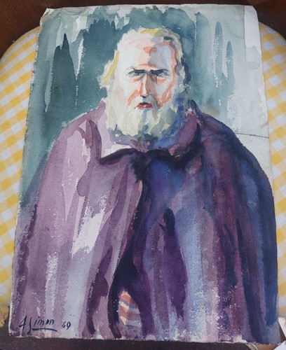 Watercolor man cape andré - watercolor,