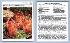 Roast Stuffed Pheasant #20S Midwest McCall's Great American Recipe Card