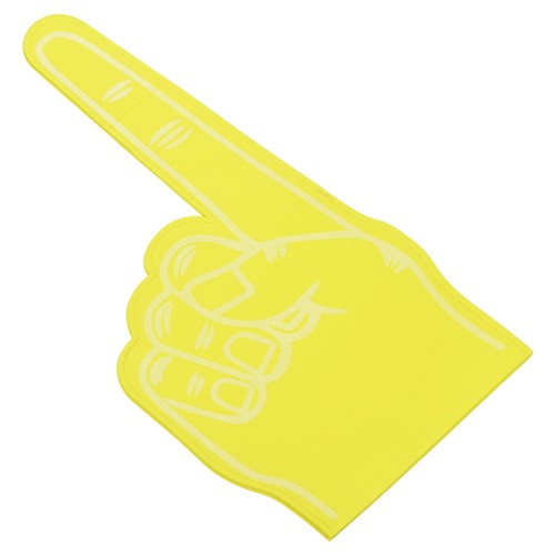 Foam finger inch number 1 - foam,