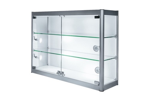 Glass cabinets for shop wall - glass,