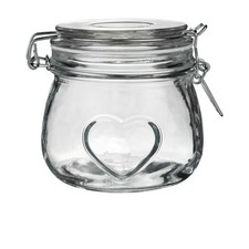 Heart Design Glass Storage /
