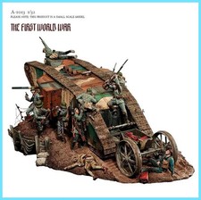 1/32 Scale Resin Soldier Model Kit A-1013 | 10 Soldiers + Tanks + Platforms