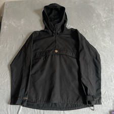 Fjallraven Kaise Anorak Smock Jacket Mens Medium Black G-1000 Outdoor Hooded