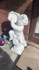 Antique Statue Baby Holding Tambourine Came From The Strand Lodge In Blackpool