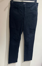 NYDJ Jeans Size 12 Black Denim Sherri Slim Lift & Tuck Stretch Mid Rise Casual