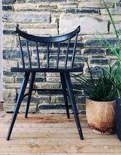 Vintage D26 Stick Back Chair Ronald Ingles for Heals black midcentury retro