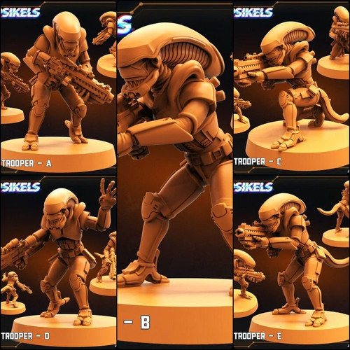 Alien troopers miniature - alien,