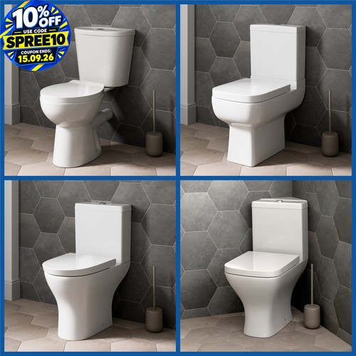 Close coupled bathroom - bathroom, toilet