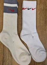 Nike 2 pack Mens/Junior Crew Socks 100% Genuine Nike Pair SIZE 2-5-5 8- 8-11 -14