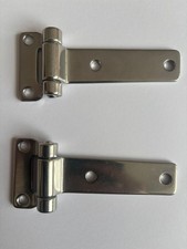 2x Door Hinges Stainless Steel