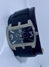 Black Large Cuff Watch By