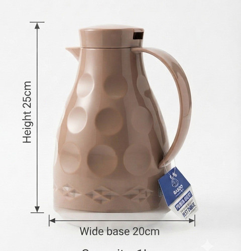 Vacuum jug beige - jug, polka