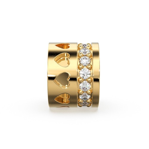 Heart real diamond 18k - heart,