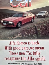 The Alfa Romeo 75 Car Sales