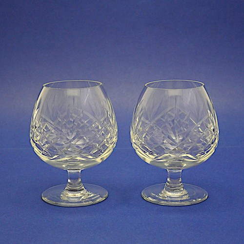 Two large cut crystal brandy - crystal,