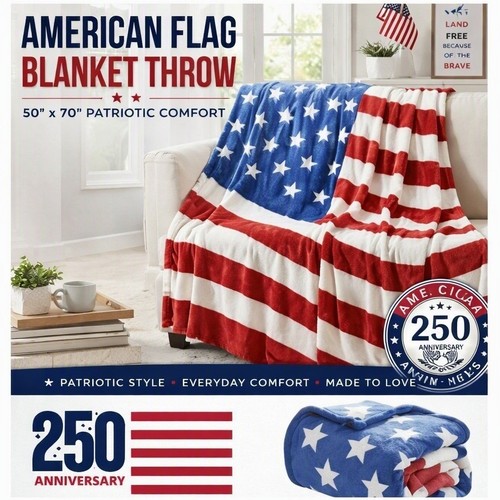 American flag micro plush - american,